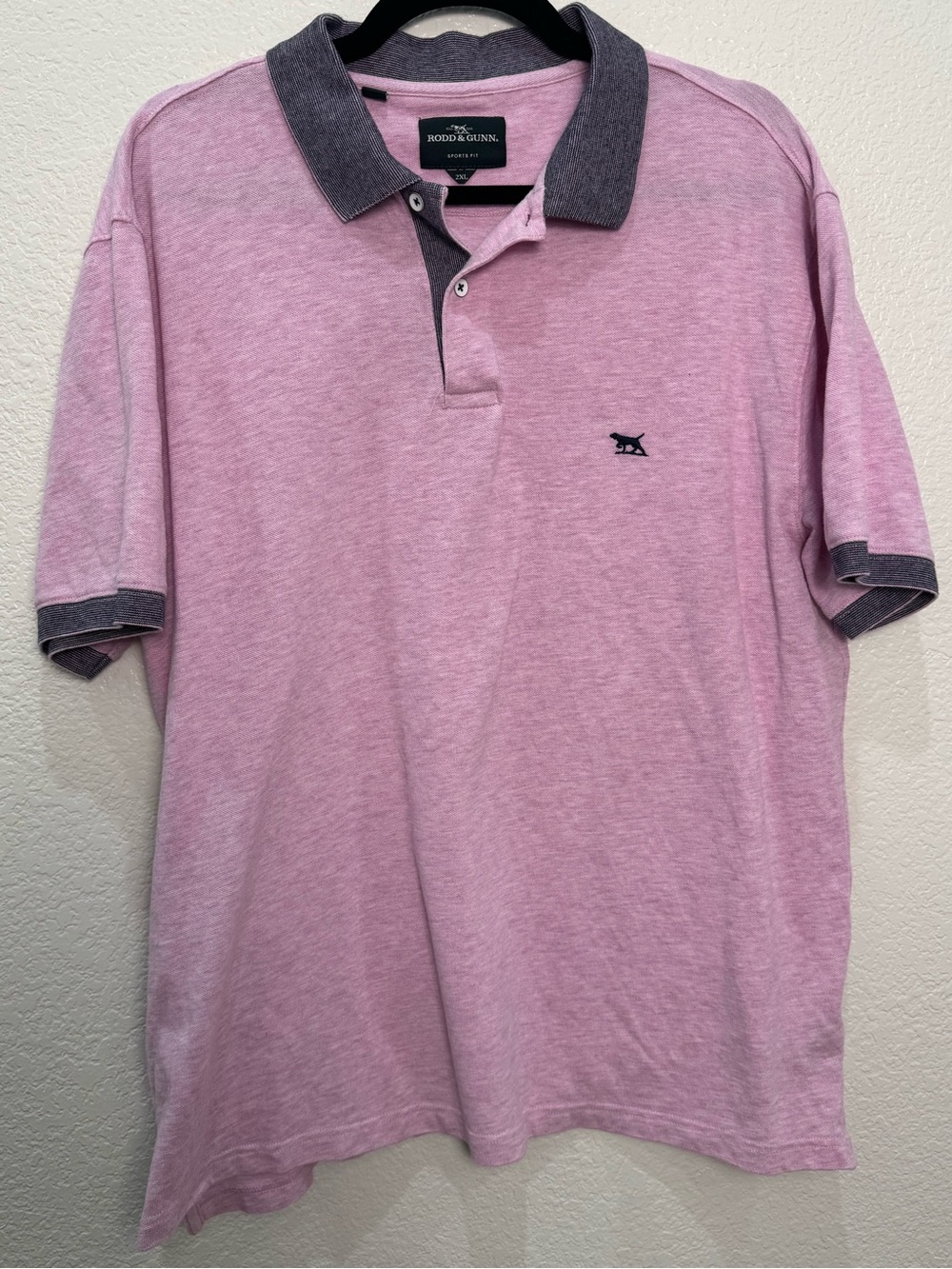 Rodd & Gunn New Haven Polo Men 2XL Lotus Pink Sports Fit Cotton KP1191